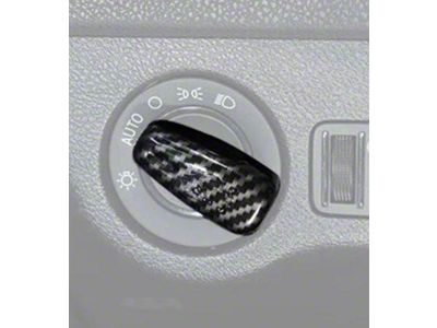 Headlight Knob Cover; Carbon Print (15-23 Challenger)