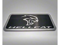 Hellcat Car Show Display Plate; Polished/Carbon Fiber (Universal; Some Adaptation May Be Required)