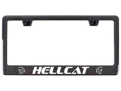 Hellcat Carbon Fiber License Plate Frame (Universal; Some Adaptation May Be Required)