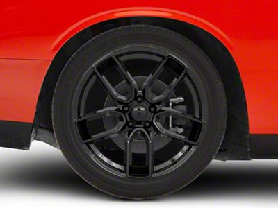 Hellcat Redeye Style Gloss Black Wheel; Rear Only; 20x10.5; 25mm Offset (08-23 RWD Challenger, Excluding SRT Demon)