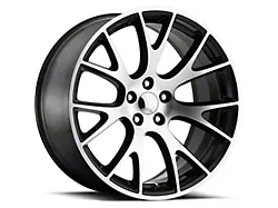 Hellcat Style Black Machined Wheel; 20x9.5; 15mm Offset (08-23 RWD Challenger, Excluding SRT Demon)