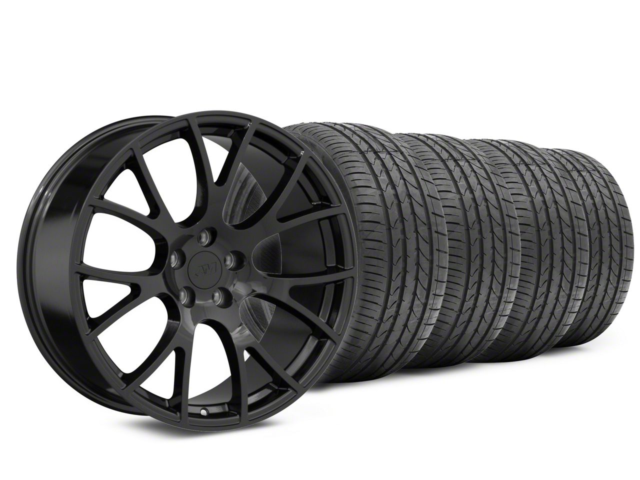 20x9 Hellcat Style Wheel &amp; Atturo All-Season AZ850 Tire Package (08-23 RWD Challenger, Excluding Widebody)