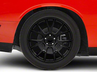 Hellcat Style Gloss Black Wheel; Rear Only; 20x10; 18mm Offset (08-23 RWD Challenger)