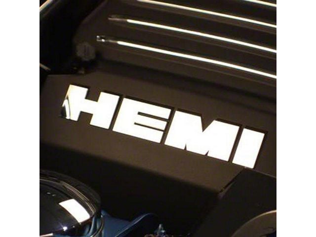 HEMI Engine Shroud Letters; Brushed (09-23 5.7L HEMI Challenger)