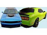 HEMI Shaker Stripes; Matte Black (15-23 Challenger w/ Shaker Hood & Sunroof)