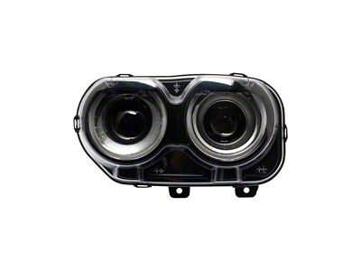 HID Headlight; Black Housing; Clear Lens; Driver Side (15-23 Challenger)