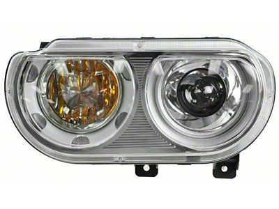 HID Headlight; Chrome Housing; Clear Lens; Driver Side (08-14 Challenger w/ Factory HID Headlights)
