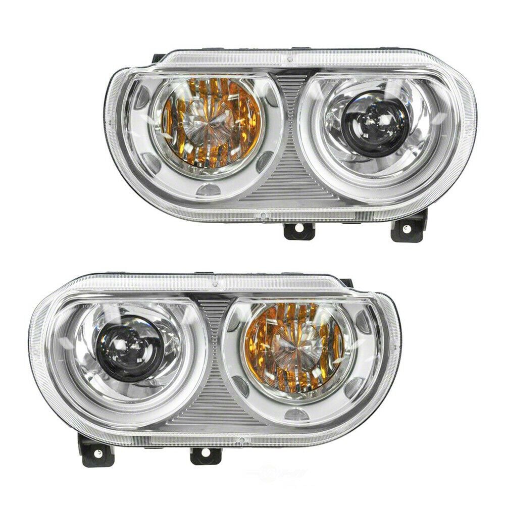 Challenger HID Headlights; Chrome Housing; Clear Lens (0814 Challenger