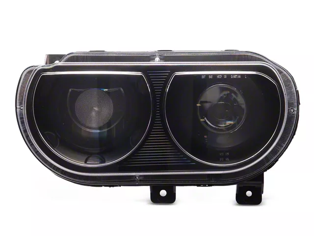 HID Projector Headlights with Clear Corners; Black Housing; Clear Lens (08-14 Challenger w/ Factory HID Headlights)