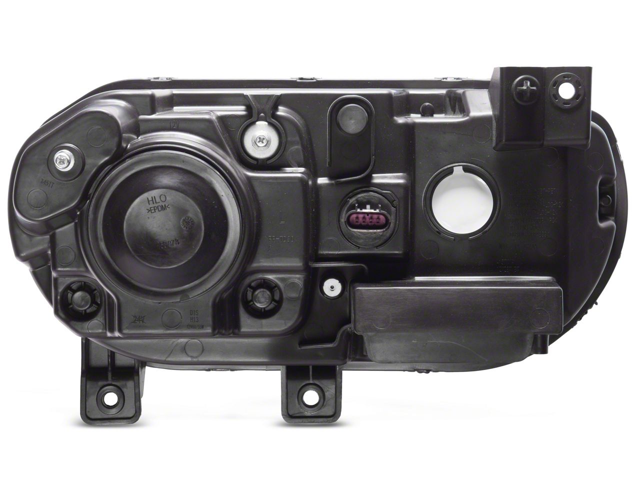 Challenger HID Projector Headlights with Clear Corners; Black Housing