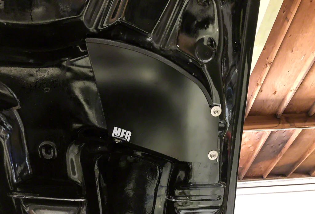 Challenger Hood Rain Guard; Fuse Box Side (1523 Challenger SRT 392