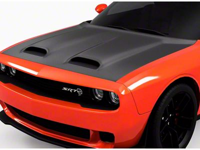 Hood Wrap Vinyl; Gloss Black (08-23 Challenger)