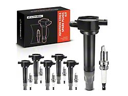 Ignition Coil Set with Iridium Spark Plugs; Black (08-10 3.5L Challenger)