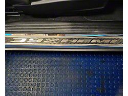 Illuminated Carbon Fiber Door Sills with 392 HEMI Lettering; Yellow (15-23 Challenger)