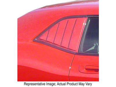 Large ABS Quarter Window Louvers; Pre-Painted (08-23 Challenger)