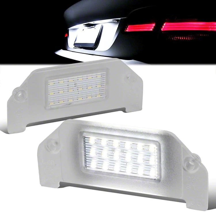 White LED License Plate Lights – For Dodge Challenger, Charger, Avenger, Dart, Magnum – Pair