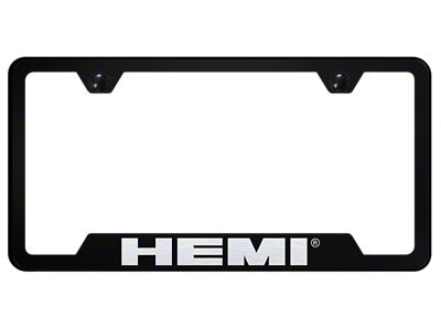 HEMI Laser Etched Cut-Out License Plate Frame (Universal; Some Adaptation May Be Required)