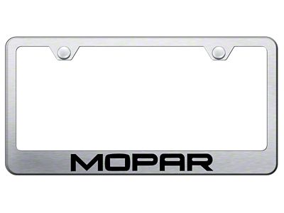 MOPAR Laser Etched License Plate Frame (Universal; Some Adaptation May Be Required)