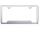 Cut-Out Wide Bottom License Plate Frame; Brushed Stainless (Universal; Some Adaptation May Be Required)