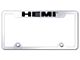 HEMI Laser Etched License Plate Frame; Mirrored (Universal; Some Adaptation May Be Required)