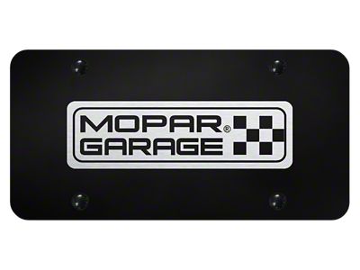 MOPAR Garage Laser Etched License Plate (Universal; Some Adaptation May Be Required)