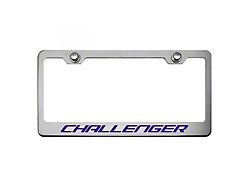 License Plate Frame with CHALLENGER Lettering; Purple Carbon Fiber (Universal; Some Adaptation May Be Required)
