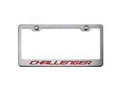 License Plate Frame with CHALLENGER Lettering; Bright Red Solid (Universal; Some Adaptation May Be Required)
