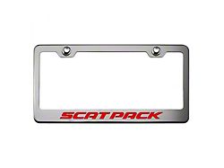 License Plate Frame with SCAT PACK Lettering; Bright Red Solid (Universal; Some Adaptation May Be Required)