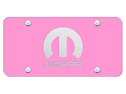 MOPAR Laser Etched License Plate; Pink (Universal; Some Adaptation May Be Required)