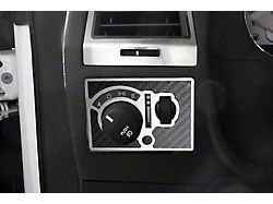 Light Control Trim; Plate; Center; With Manual Fog Light; Carbon Fiber; Inlay (08-14 V8 HEMI Challenger)