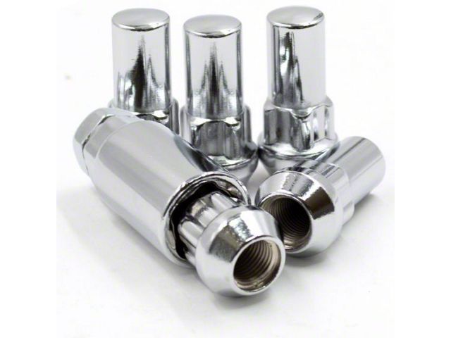 Locks with Key for Chrome Acorn Lug Nuts; 14mm x 1.5 (08-23 Challenger)