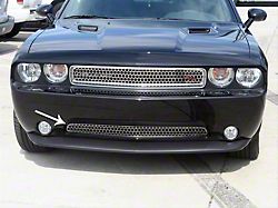 Lower Grille Overlay; Brushed (11-14 Challenger)