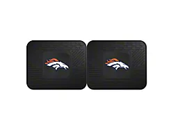 Molded Rear Floor Mats with Denver Broncos Logo (Universal; Some Adaptation May Be Required)