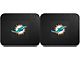 Molded Rear Floor Mats with Miami Dolphins Logo (Universal; Some Adaptation May Be Required)