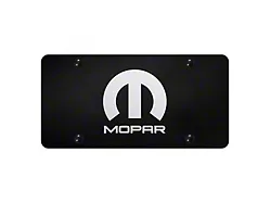 MOPAR License Plate; Black (Universal; Some Adaptation May Be Required)