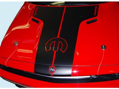 MOPAR-M Hood Decal; Carbon Fiber (08-14 Challenger)