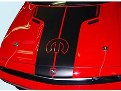 MOPAR-M Hood Decal; Matte Black (08-14 Challenger)