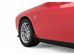 Mud Flaps; Front and Rear; Matte Black Vinyl (15-23 Challenger SRT Hellcat, Excluding Widebody)