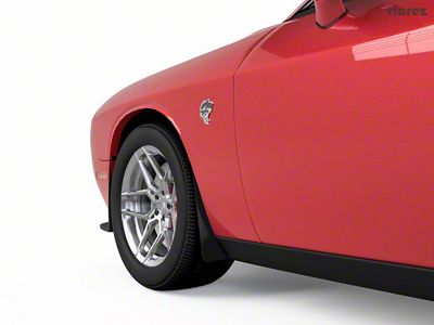 Mud Flaps; Front and Rear; Carbon Flash Metallic Vinyl (15-23 Challenger SRT Hellcat, Excluding Widebody)