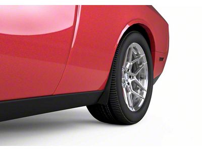 Mud Flaps; Rear; Matte Black Vinyl (15-23 Challenger SRT Hellcat, Excluding Widebody)