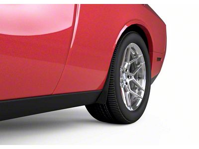 Mud Flaps; Rear; Satin Black Vinyl (15-23 Challenger SRT Hellcat, Excluding Widebody)