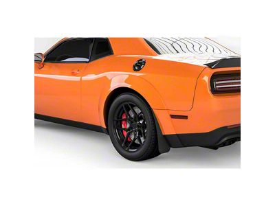 Mud Flaps; Rear; Textured Black (18-23 Challenger Widebody)