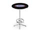 NHRA Drag Racing Pub Table; 42-Inch with 36-Inch Diameter Top; Chrome