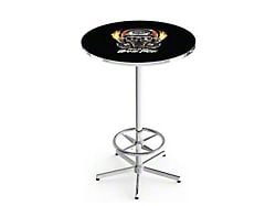 NHRA Mask Pub Table; 42-Inch with 36-Inch Diameter Top; Chrome