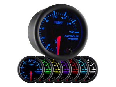 Nitrous Pressure Gauge; Black 7 Color (Universal; Some Adaptation May Be Required)
