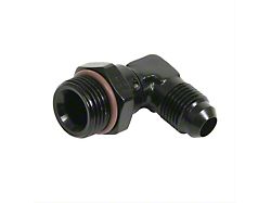 O-Ring Boss 90 Degree Swivel to Straight Thread; -6AN x 3/4-16; Black 