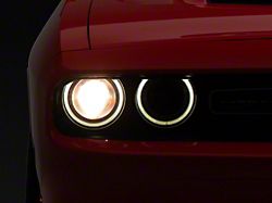 OEM Style Headlight; Black Housing; Clear Lens; Driver Side (15-23 Challenger w/ Factory Halogen Headlights)