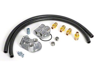 Oil Filter Relocation Kit with 90-Degree Bypass; 22mm x 1.50 Threads (09-21 3.5L, 5.7L HEMI Challenger, Excluding Scat Pack)
