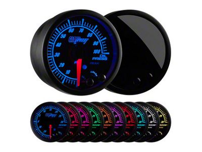 Oil Pressure Gauge; Elite 10 Color (Universal; Some Adaptation May Be Required)