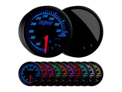 Oil Temperature Gauge; Elite 10 Color (Universal; Some Adaptation May Be Required)